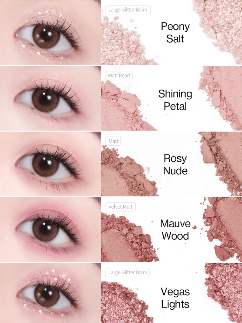 Glitterpedia Oogpalet N°5 All of Dusty Rose 