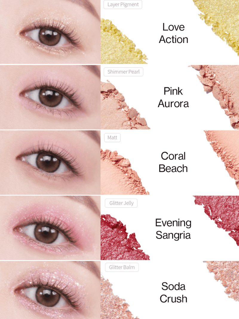 Glitterpedia oogpalet nr. 7 All of Peach Ade 