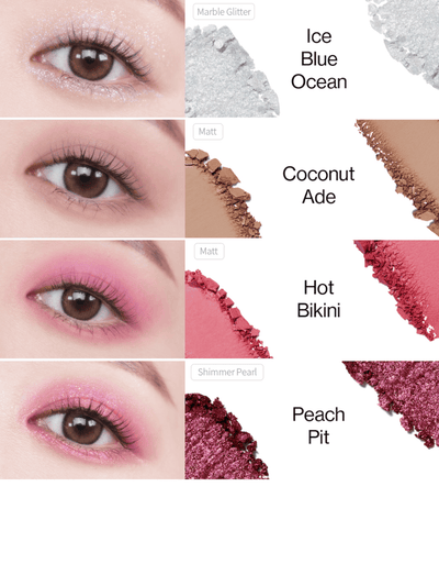 Glitterpedia oogpalet nr. 7 All of Peach Ade 